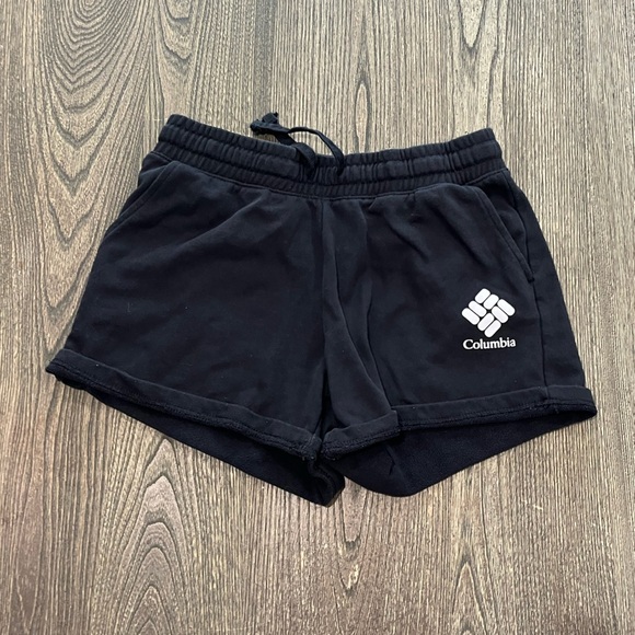 Columbia Activewear Shorts Drawcord Elastic Waist Side Pockets Black Size XS - Picture 1 of 7
